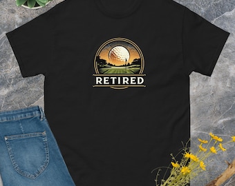 Golf-Ruhestandsgeschenk, Ruhestandsgeschenk, begeisterter Golfer, Golf-Shirt, Sport-Hemd für Männer, Golf-Ruhestandsgeschenk, Herren-Golfhemd, lustiges Golfgeschenk