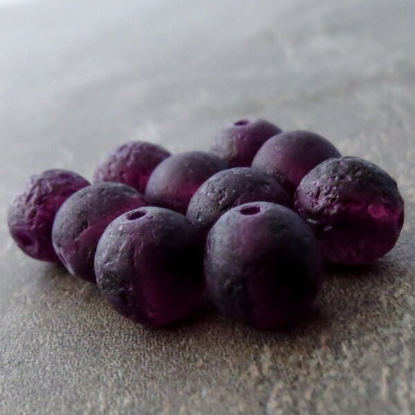 Deep Purple Glass Etsy