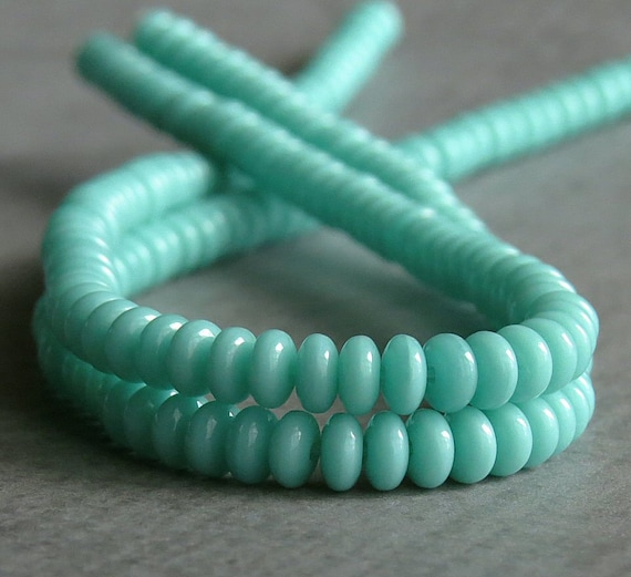 18mm Large Blue Mosaic Turquoise Abacus Rondelle Beads Beads 15