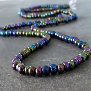 Czech Glass 6/0 Metallic Iris Seed Bead Mix : 20 Inch strand
