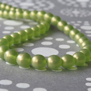 6mm Olivine Sueded Gold Czech Glass Bead Round Druk: 50 pc Gold Suede Olive 6mm Druk