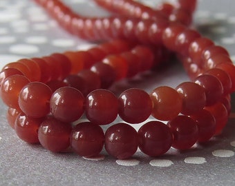 Dark Milky Caramel 5mm Czech Glass Bead Round Druk : 50 pc Caramel Round