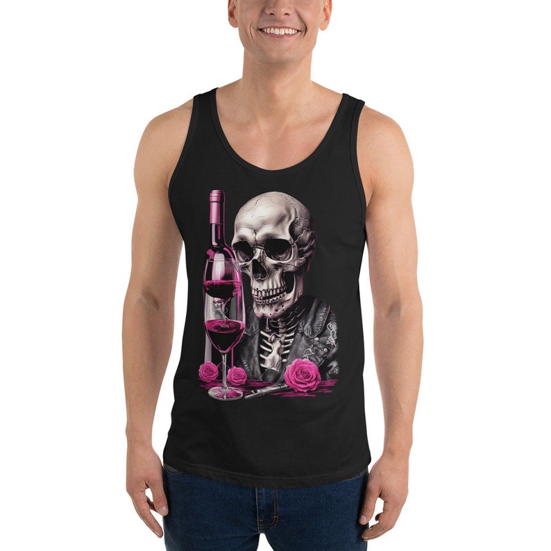 Men's Tank Top: Vineyard Skull - Pink Edition - Time