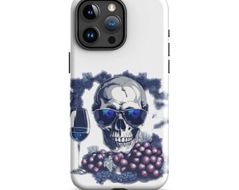 Étui robuste pour iPhone® Vineyard Skulls, bleu