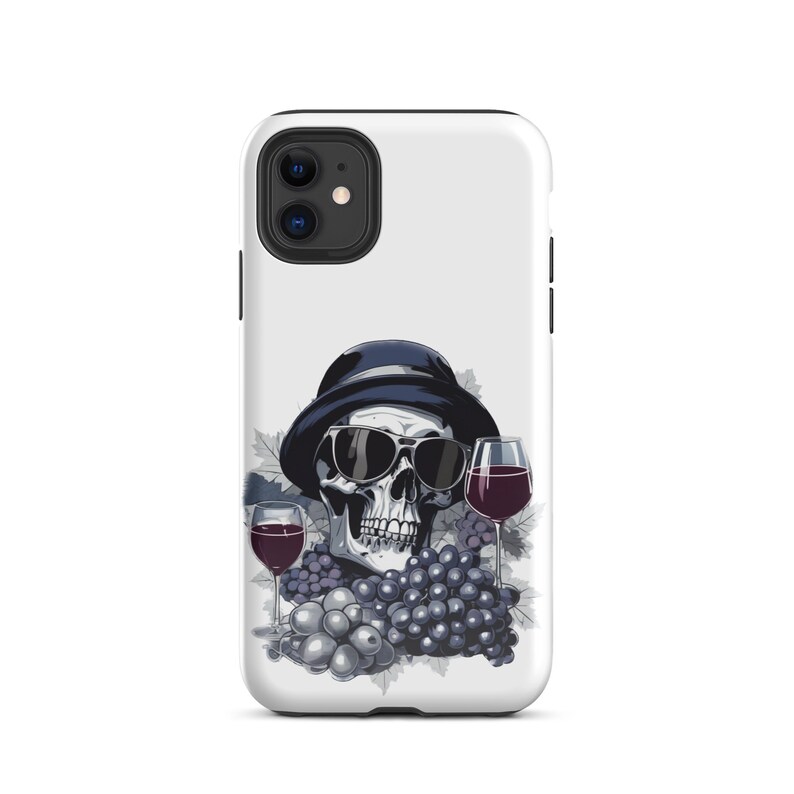 Tough Case for iPhone® Vineyard Skull - Blue