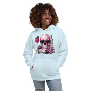 Hoodie: Vineyard Skulls - Pink