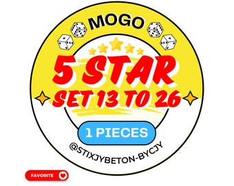 Mogo Prestige 5 Star Sticker (1pcs) Set 13 to 26 (Fast Delivery)