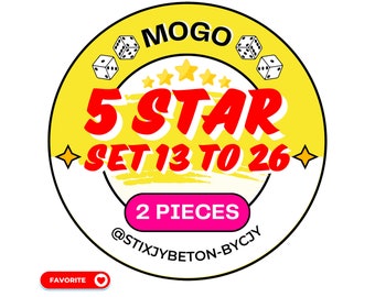 Mogo Prestige 5 Star Sticker (2pcs) Set 13 to 26 (Fast Delivery)