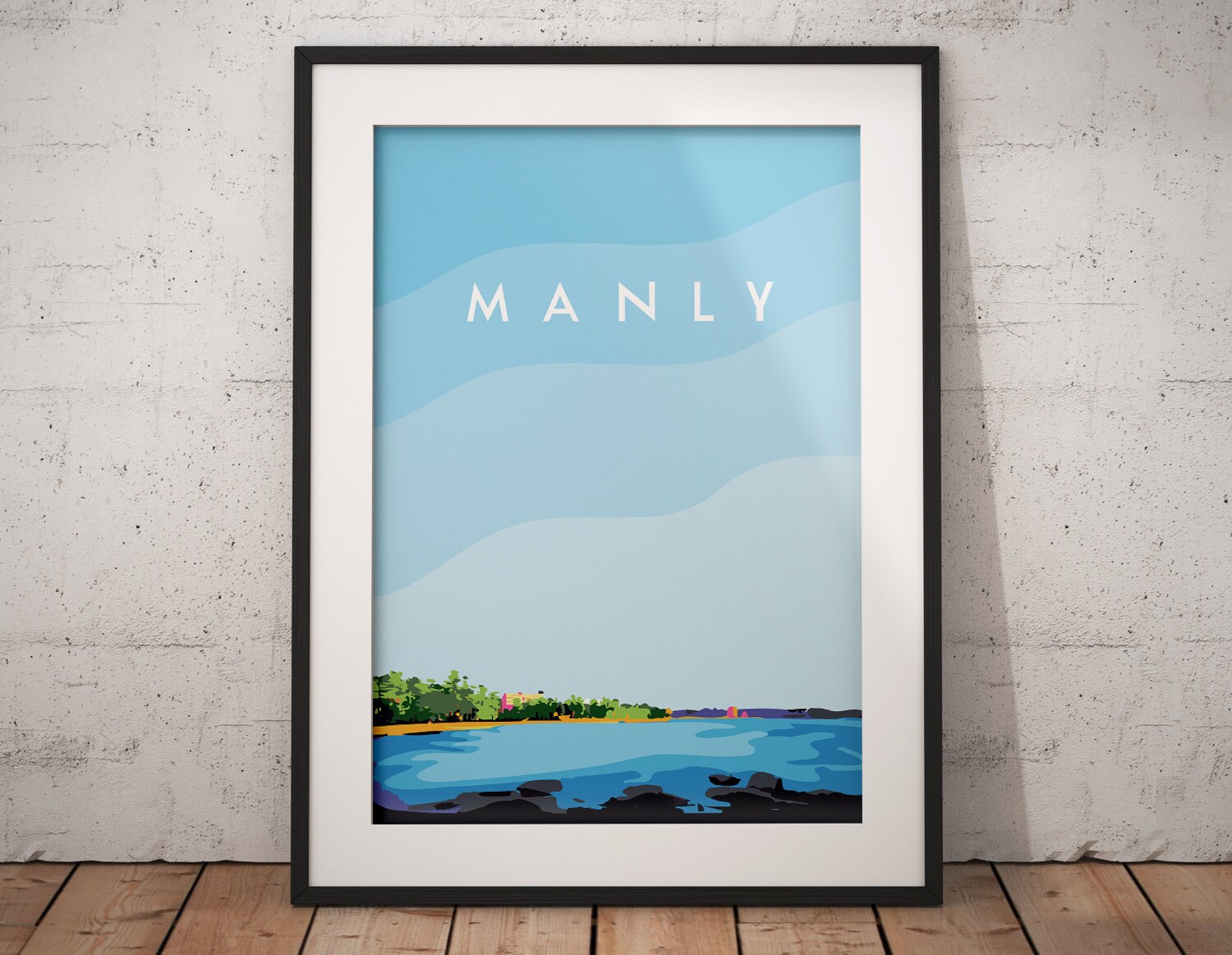 Manly Beach Print, Manly, Shelly Beach, Sydney, Northern Beaches ...