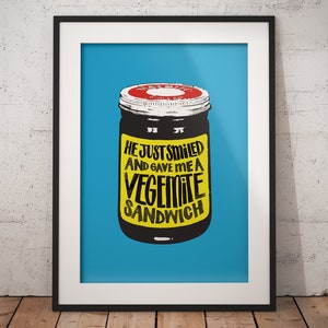 Vegemite Vintage Jar Print, australische Kunst Druck, digitaler Download, Retro Australien Wand Dekor, Ozzie Küchen Dekor, Food Lover Geschenk