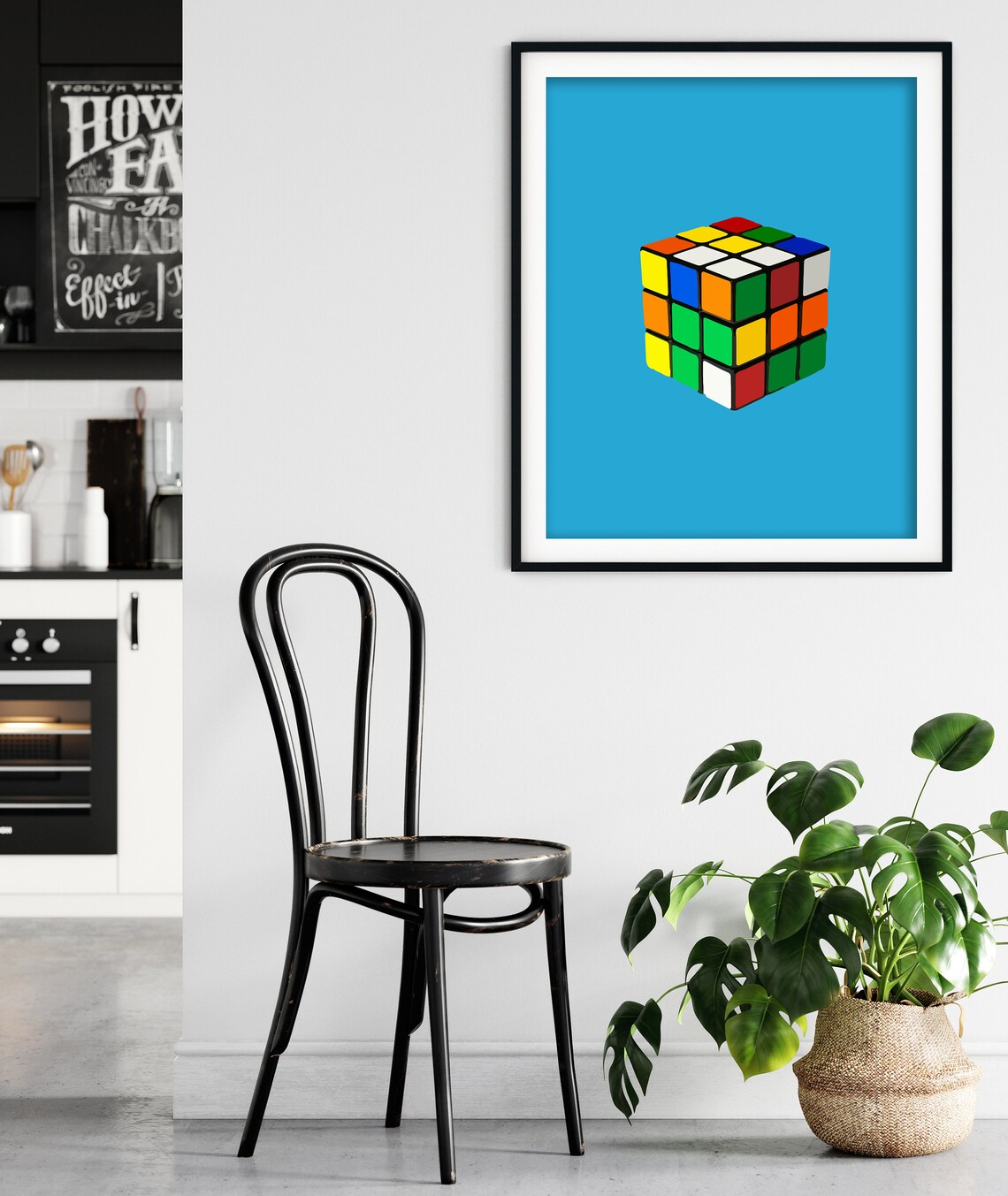 Rubic's Cube Print Rubik's Cube Wall Art Best Etsy