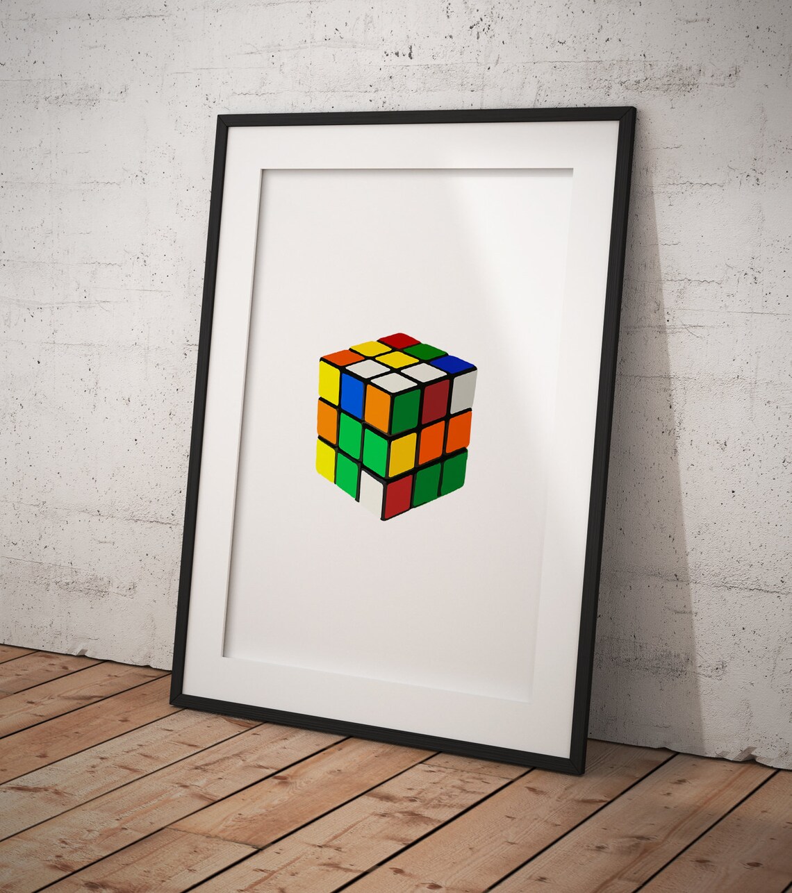 Rubic's Cube Print Rubik's Cube Wall Art Best Etsy
