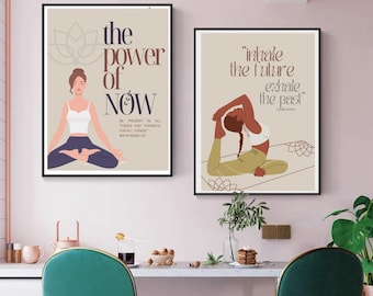 Yoga Pose Print: Minimalist Zen Art for Meditation (Digital Download)