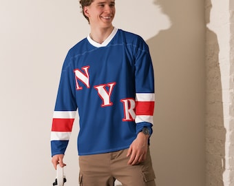 Maglia da hockey riciclata dei New York Rangers