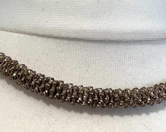 Silver Mesh Chain Vintage Mid-Century Modern.