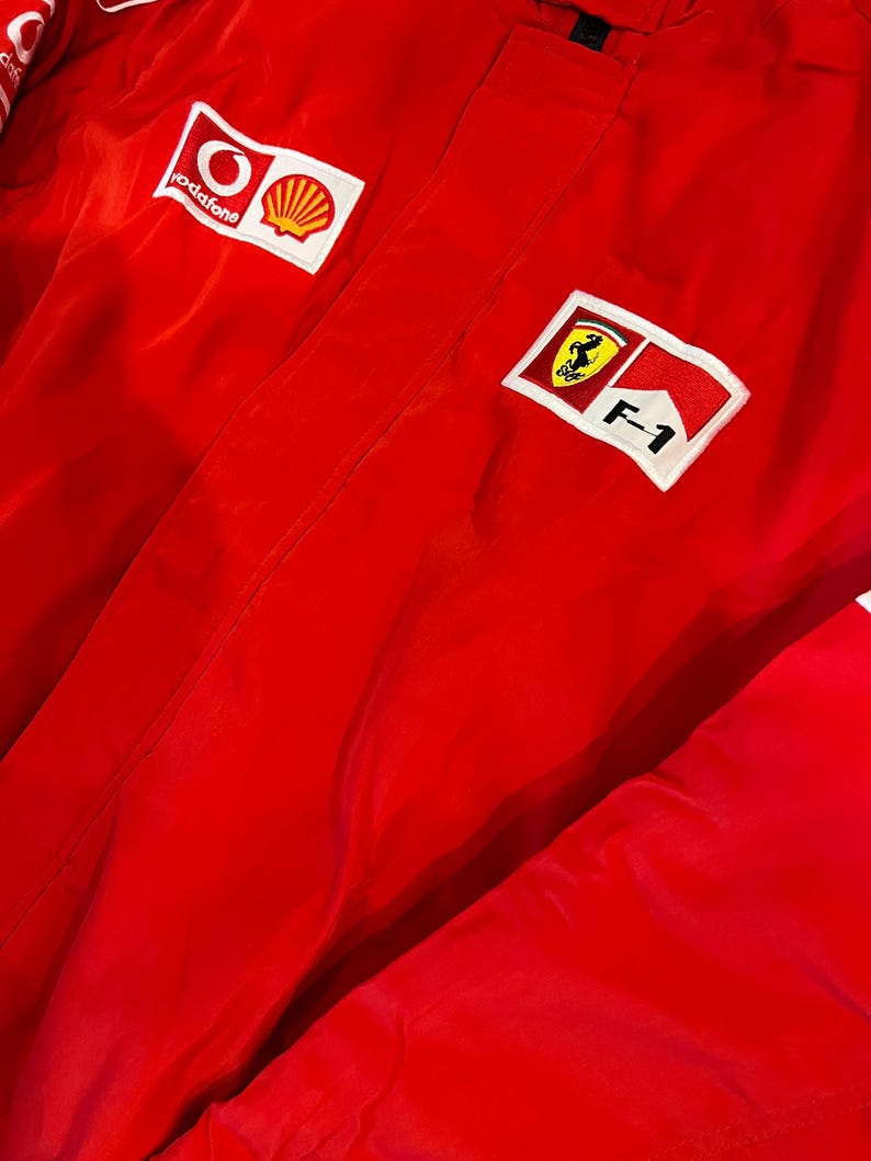 Ferrari Racing Jacket F1 Motorsport Shell Red Vintage Jacket image 4