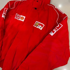Ferrari Racing Jacket F1 Motorsport Shell Red Vintage Jacket image 2