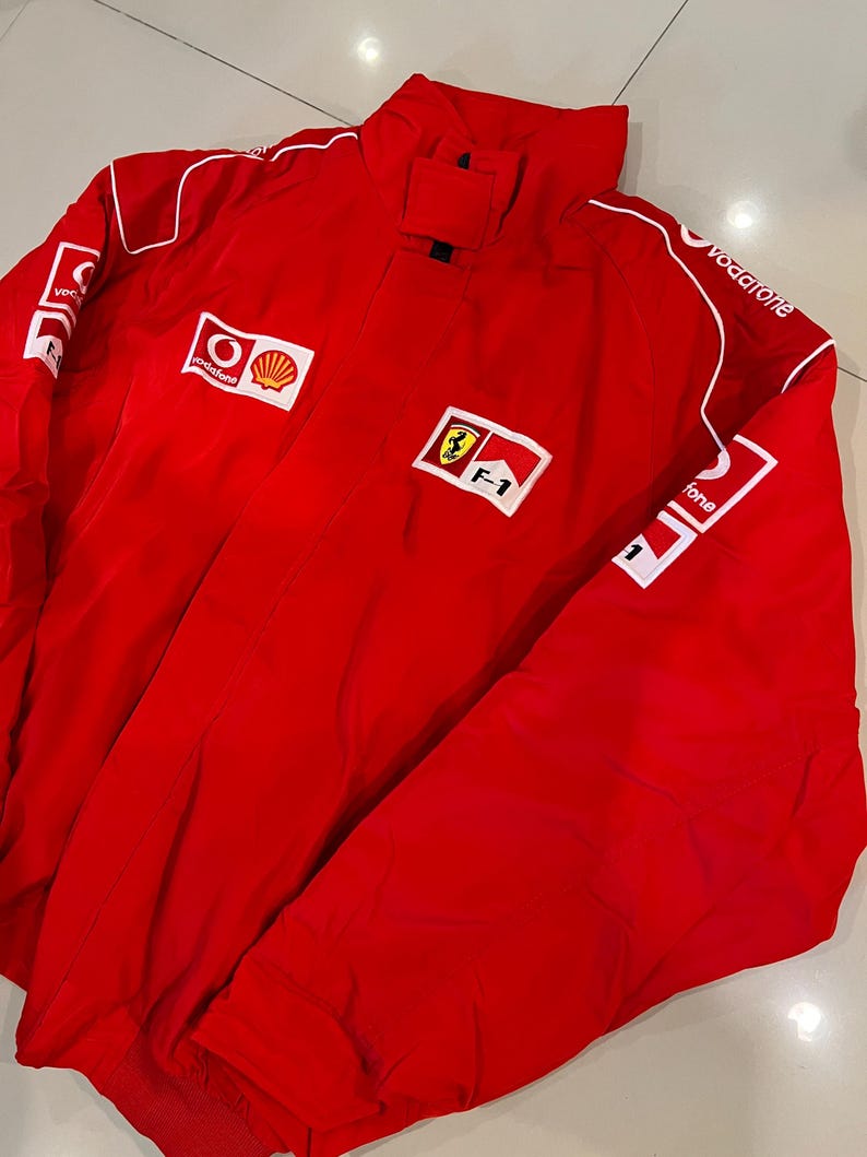 Ferrari Racing Jacket F1 Motorsport Shell Red Vintage Jacket image 2