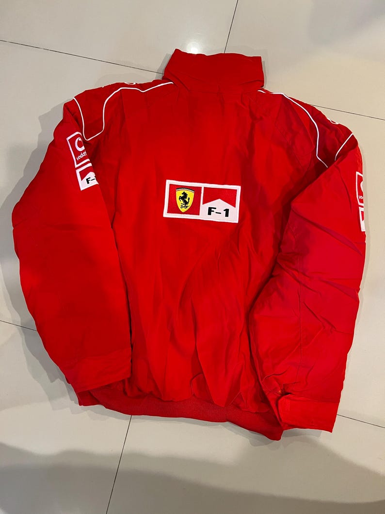 Ferrari Racing Jacket F1 Motorsport Shell Red Vintage Jacket image 3