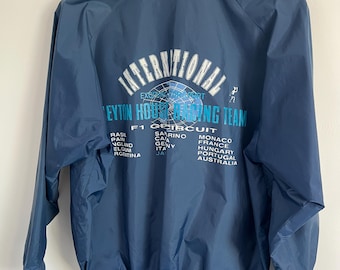 Leyton House Racing Team ジャケット Lサイズ ネイビー Vintage Leyton House Racing Team Japan Zip Jacket - Etsy New Zealand