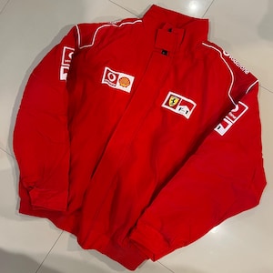 Ferrari Racing Jacket F1 Motorsport Shell Red Vintage Jacket