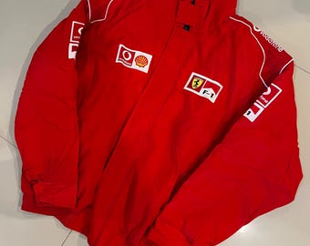 Ferrari Racing Jacket F1 Motorsport Shell Red Vintage Jacket