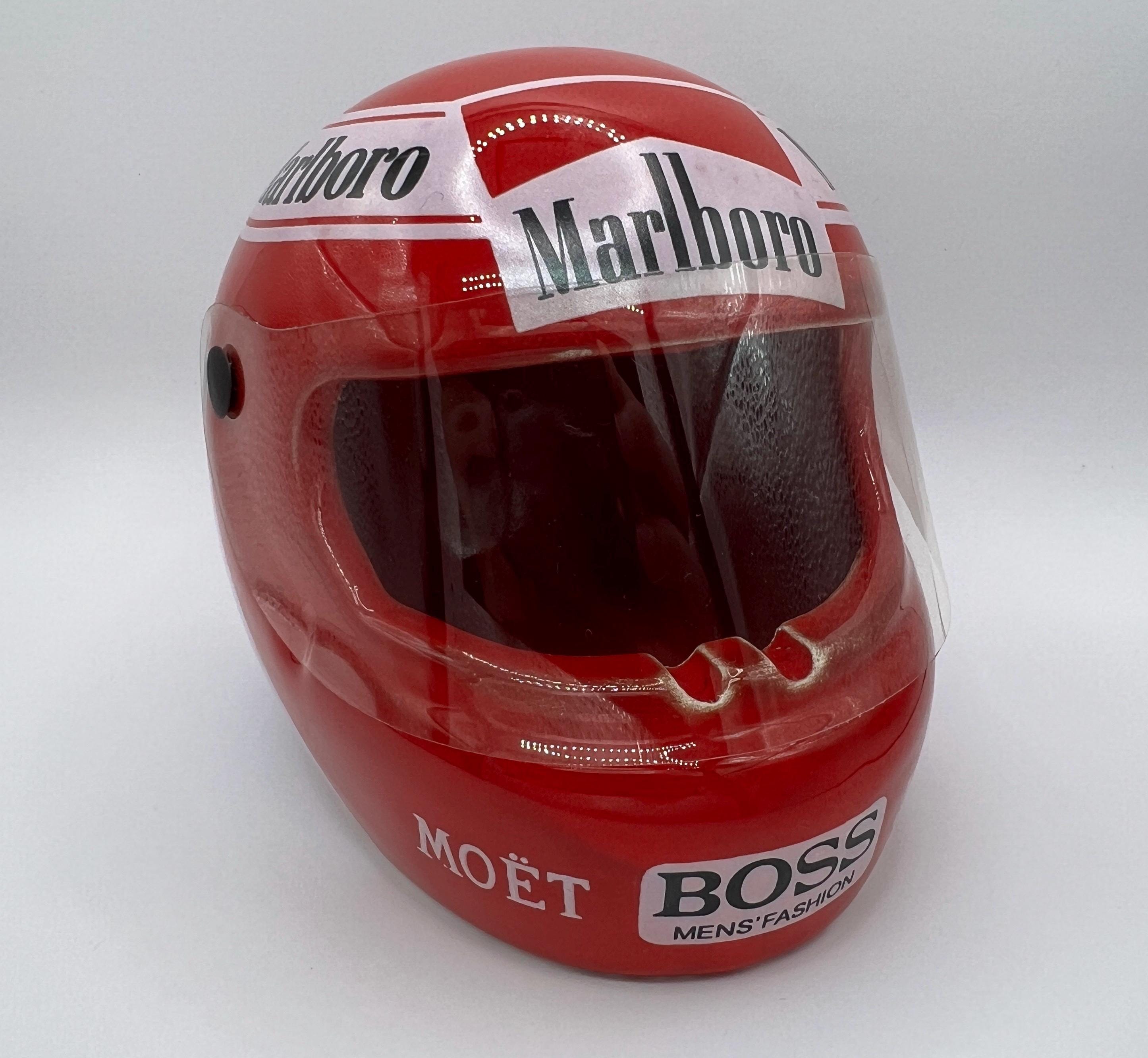 Niki Lauda Ferrari F1 Racing Helmet Ashtray Marlboro Moet