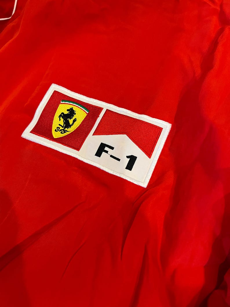 Ferrari Racing Jacket F1 Motorsport Shell Red Vintage Jacket image 7