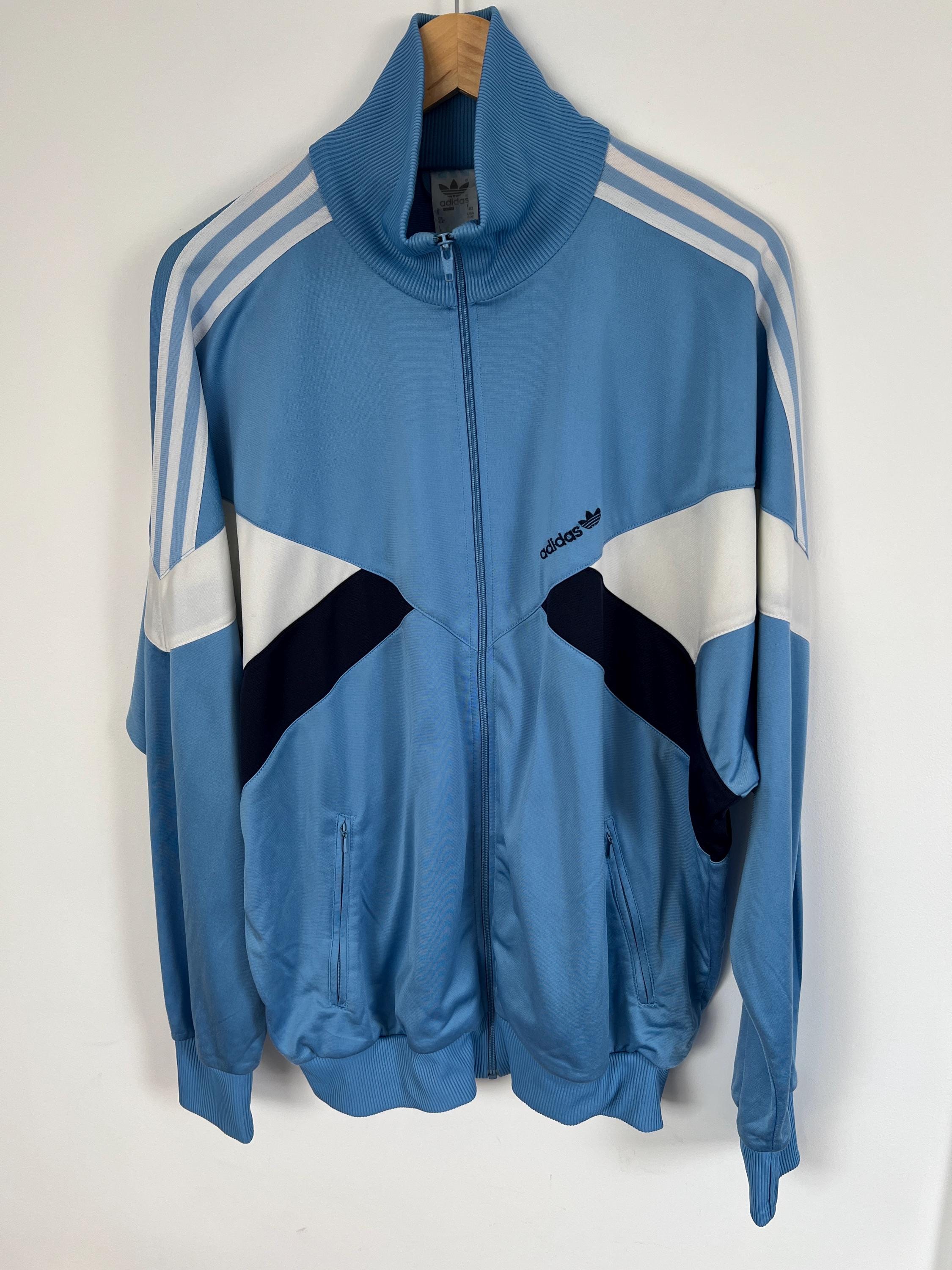 Adidas Vintage 80s 90s Baby Blue Track Top Jacket / Size XL - Etsy