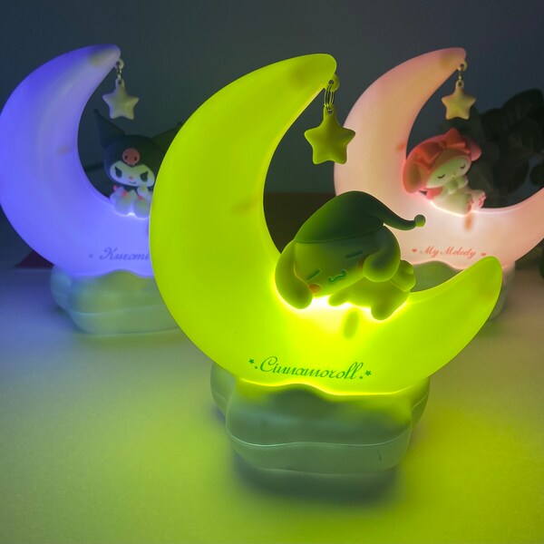 Adorable, cute Sanrio usb lights with 3 brightness settings and in 3 different characters; Cinnamoroll, Melody & Kuromi!