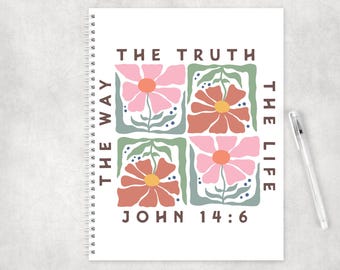 The Way Truth Life Religious Spiral Notebook | Personalized Journal | Custom Journal Spiral Notebooks | Gift for Kid | Religious Notebook