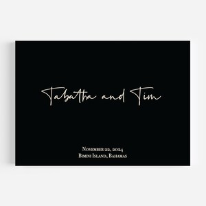Personalized Guest Book - 10.9&quot; x 8.75&quot; Custom Wedding Reception Guestbook or Signing Book, Engagement Party or Bridal Shower, Bridal Gift