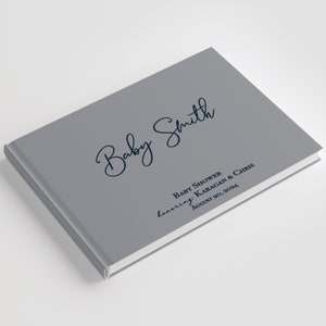 Personalized Baby Guest Book - 10.9&quot; x 8.75&quot; Baby Shower Guest Book | Pastel Pink Baby Book Baby Shower Decorations | 40 Sheets of Paper
