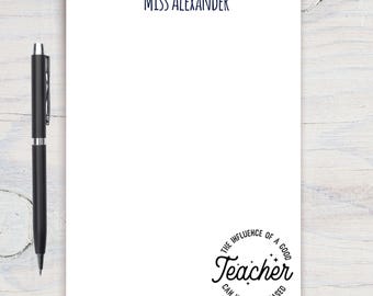 Teacher Gift, Customizable Notepad, Back to School, End of Year Gift, Teacher Appreciation, Custom Notepad, Teacher Christmas Gift