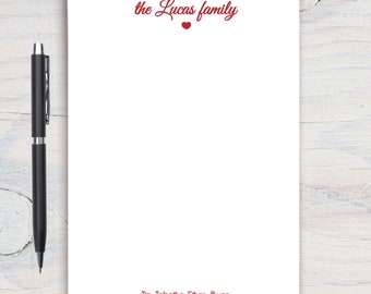 Personalisierter Notizblock - Notizblock mit Familiennamen - Briefpapier Geschenke für Familien - Familiengeschenk, Einweihungsgeschenk, personalisierter Notizblock für Familien