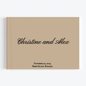Personalized Guest Book - 10.9&quot; x 8.75&quot; Custom Wedding Reception Guestbook or Signing Book, Engagement Party or Bridal Shower, Bridal Gift