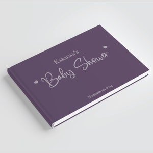 Personalized Baby Guest Book - 10.9&quot; x 8.75&quot; Baby Shower Guest Book | Pastel Pink Baby Book Baby Shower Decorations | 40 Sheets of Paper