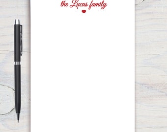 Personalisierter Notizblock - Notizblock mit Familiennamen - Briefpapier Geschenke für Familien - Familiengeschenk, Einweihungsgeschenk, personalisierter Notizblock für Familien