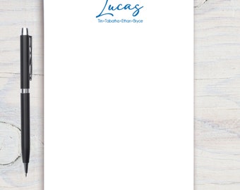 Personalisierter Notizblock - Notizblock mit Familiennamen - Briefpapier Geschenke für Familien - Familiengeschenk, Einweihungsgeschenk, personalisierter Notizblock für Familien