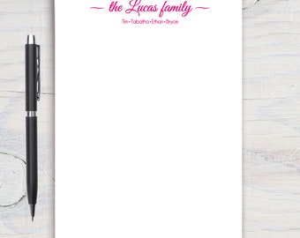 Personalisierter Notizblock - Notizblock mit Familiennamen - Briefpapier Geschenke für Familien - Familiengeschenk, Einweihungsgeschenk, personalisierter Notizblock für Familien