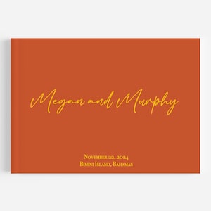 Personalized Guest Book - 10.9&quot; x 8.75&quot; Custom Wedding Reception Guestbook or Signing Book, Engagement Party or Bridal Shower, Bridal Gift