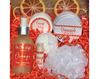 Citrus Stress Relief Gift, Friendship Gift, Self Care Box For Women, Care Package, Mental Health Self Care Package for Her, Best Friend Gift