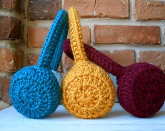 Choose  your color - earmuffs with high quality yarn - Ear warmers - Crocheted earmuffs - Wool earmuffs - Wool accessories