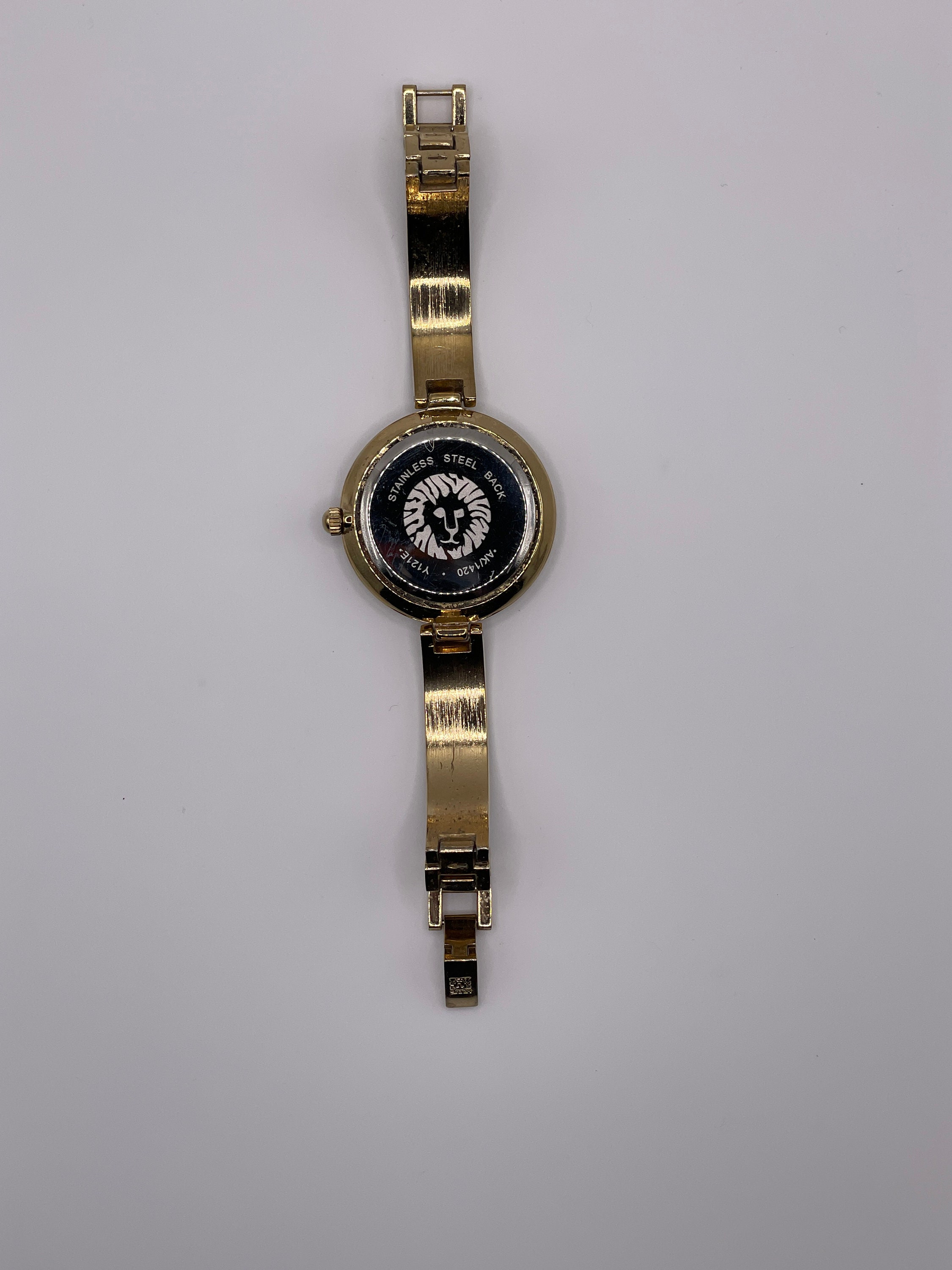 Anne Klein AK/3650 Gold Tone Mother of Pearl Dial  Crystal Accented Bezel Watch Shell Accented Expansion Band Watch - Anne Klein main image 2