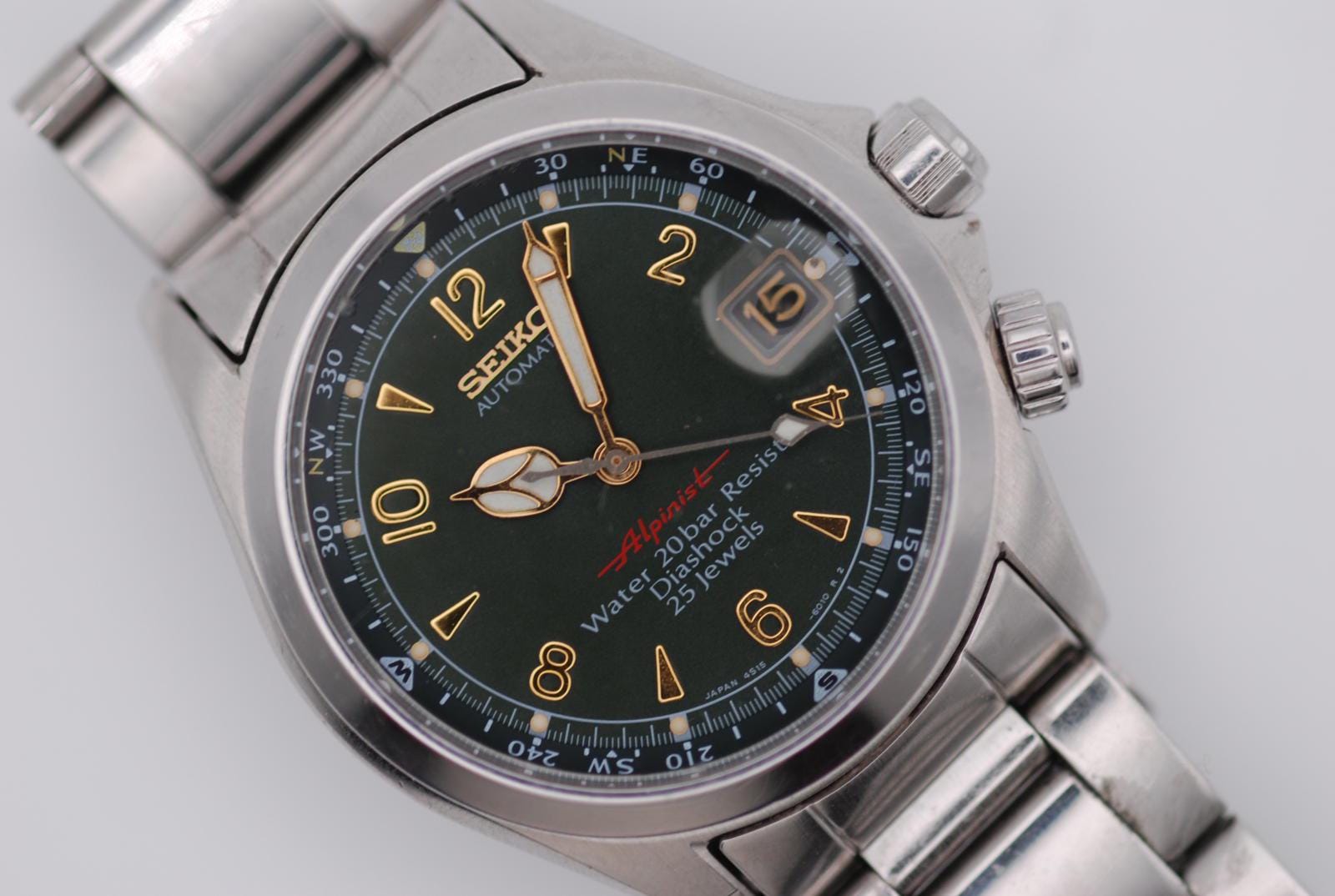 Seiko Red Alpinist Green Dial SCVF009 4S15-6000 Serviced - Etsy