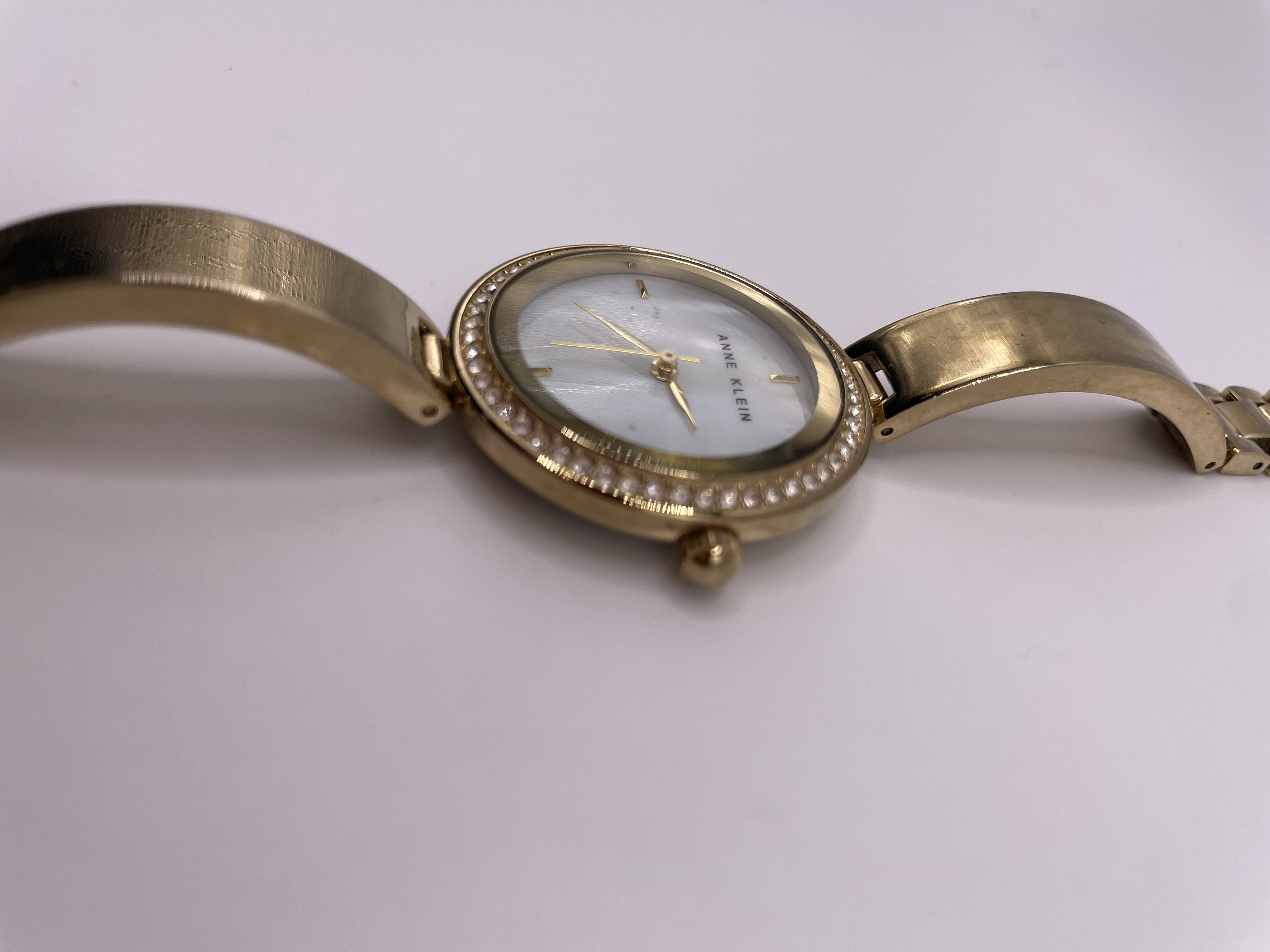 ANNE KLEIN ll‎ Mother Of Pearl Gold Plate Jewel Encrusted Watch FREE SHIPPING Anne Klein II Women main image 2