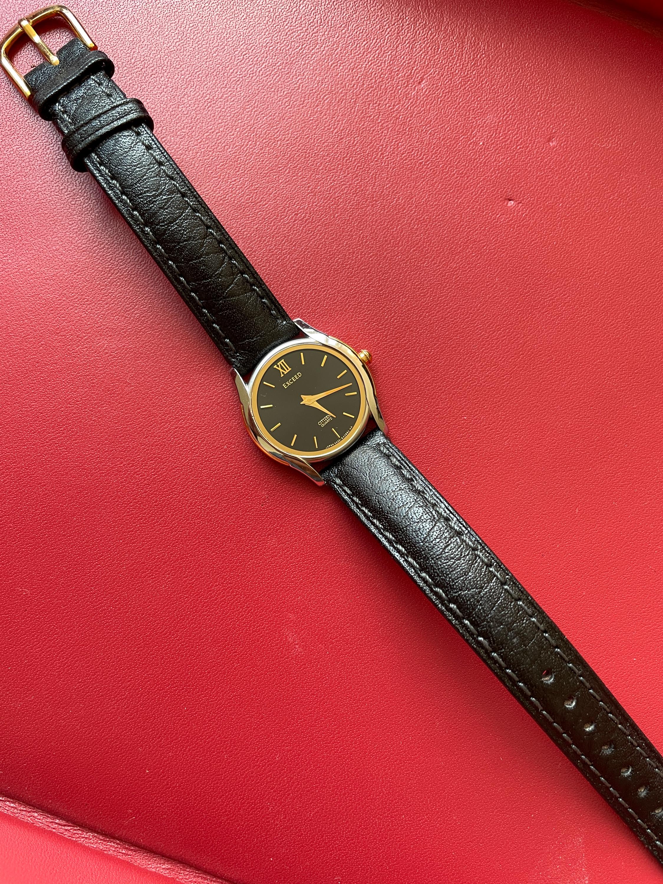 Citizen Exceed Ladies Quartz Watch, Black Dial, Two-tone Case - Etsy