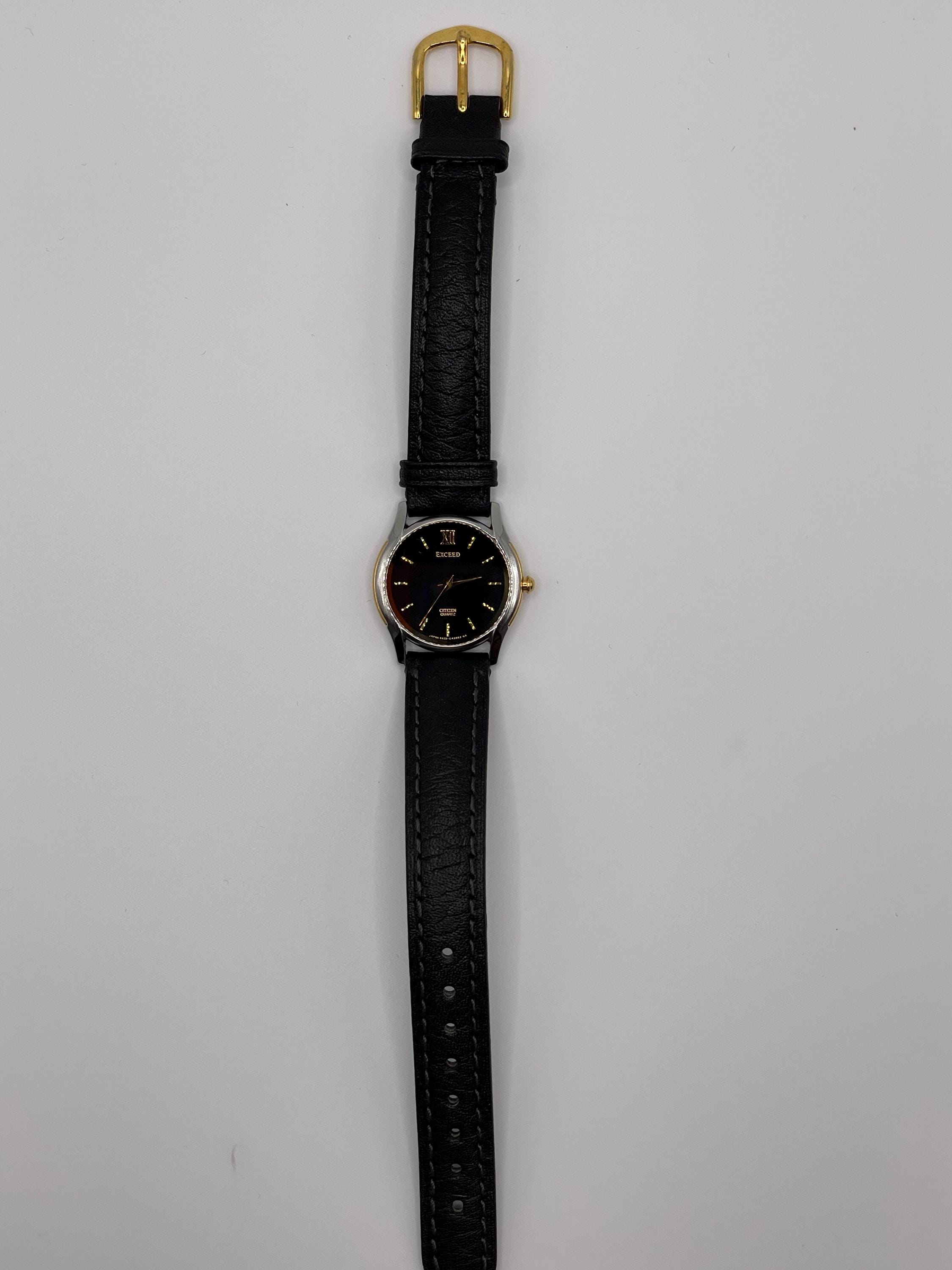 Citizen Exceed Ladies Quartz Watch, Black Dial, Two-tone Case - Etsy