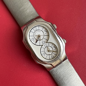 Philip Stein Signature Small Dual Time Quartz Watch Easy Change