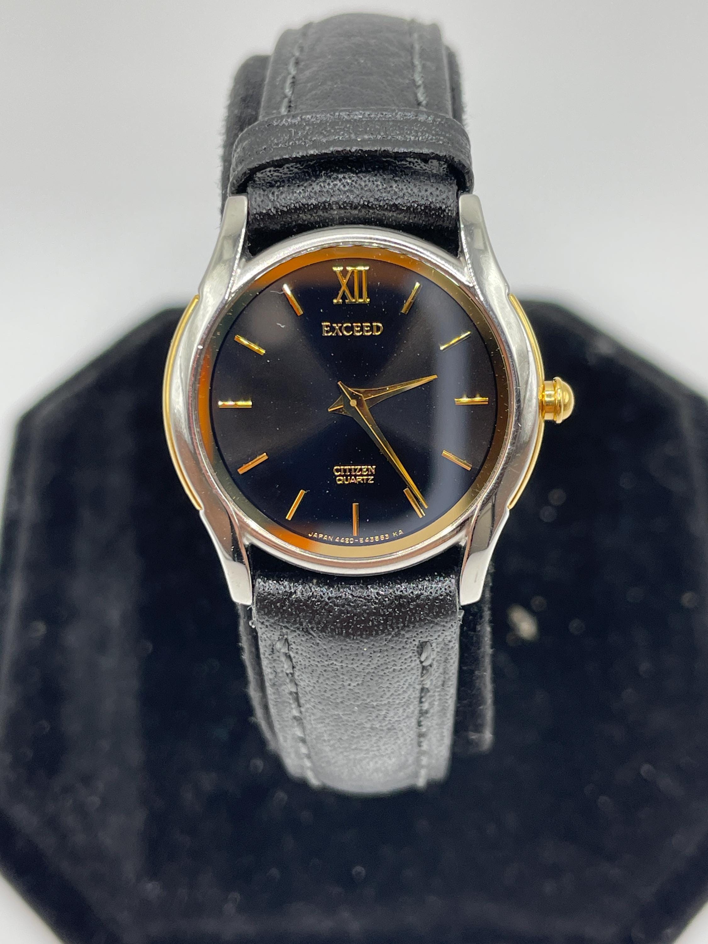 Citizen Exceed Ladies Quartz Watch, Black Dial, Two-tone Case - Etsy